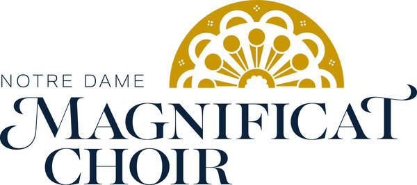 Notre Dame Magnificat Choir Logo Mono Nd Colors Alt H